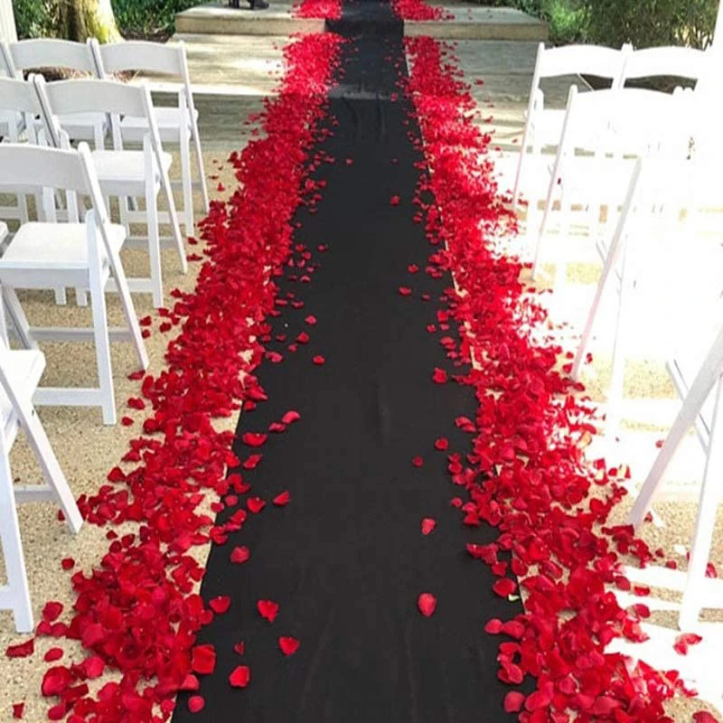 

Black Carpet Party Banquet Wedding Aisle Runner Indoor Outdoor Wedding Carpet Non-slip Custom Length Wedding Carpet Aisle Runner