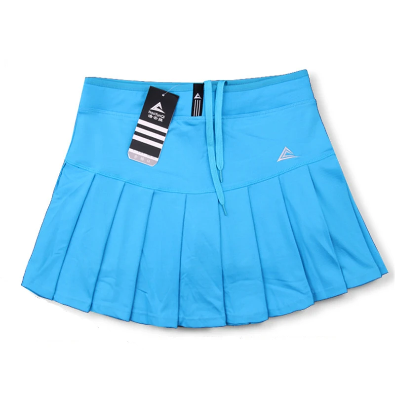 New Sports Badminton Skirt Quick Dry Breathable Shorts Skirt Pleated Tennis Skort with Pocket Solid Color Girl Fitness Skirts