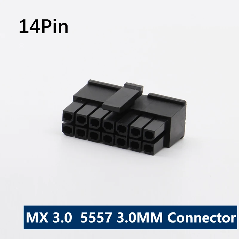 

1000pcs 14Pin Molex 3.0 Pitch 3.0 Connector 14P Small 5557 Male plug 2X7P Double Row MX3.0 3.0 Connector for Cable DIY