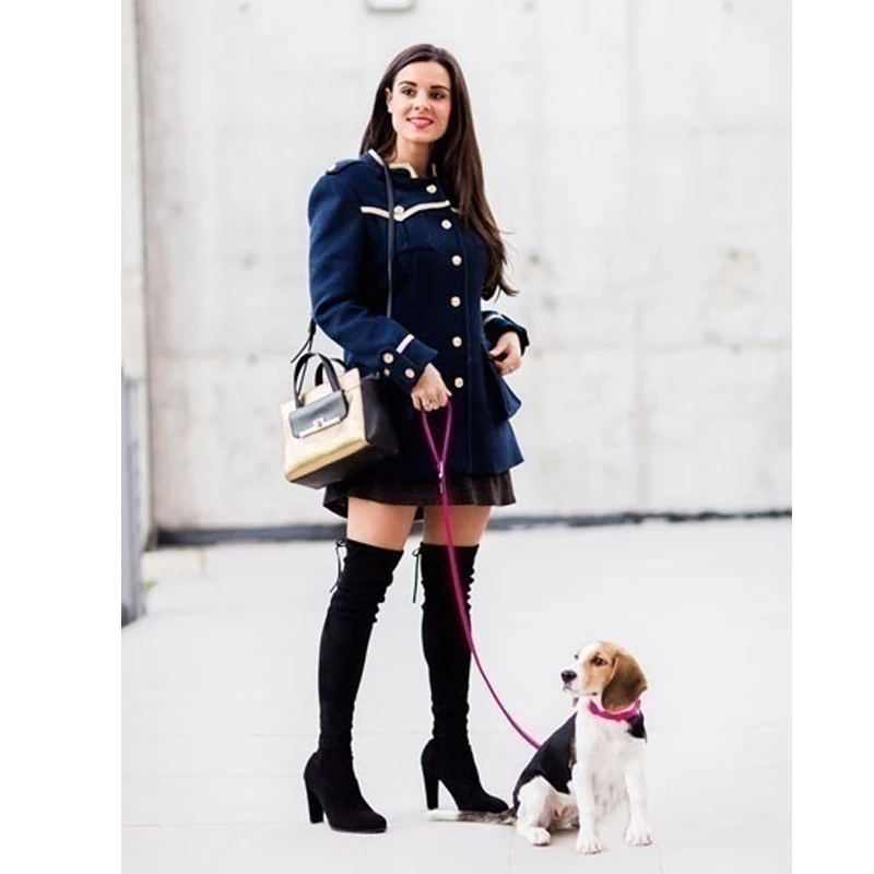 Women High Boot Faux Suede Women Over The Knee Boots Lace Up Sexy High Heels Shoes Woman Female High Boots Botas 34-43