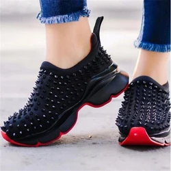 Winter Leopard Shoes Rivet Platform Sneakers Women's Flat Shoes Outside Loafers Women Casual Ladies Slip On Footwear Plus Szie