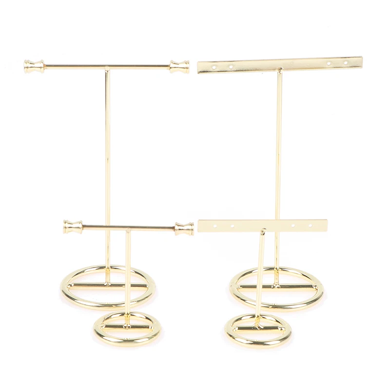 Ohrringe Display Stand Gold Ohrringe Display Rack T-Form Ohrringe Schaufenster Goldene