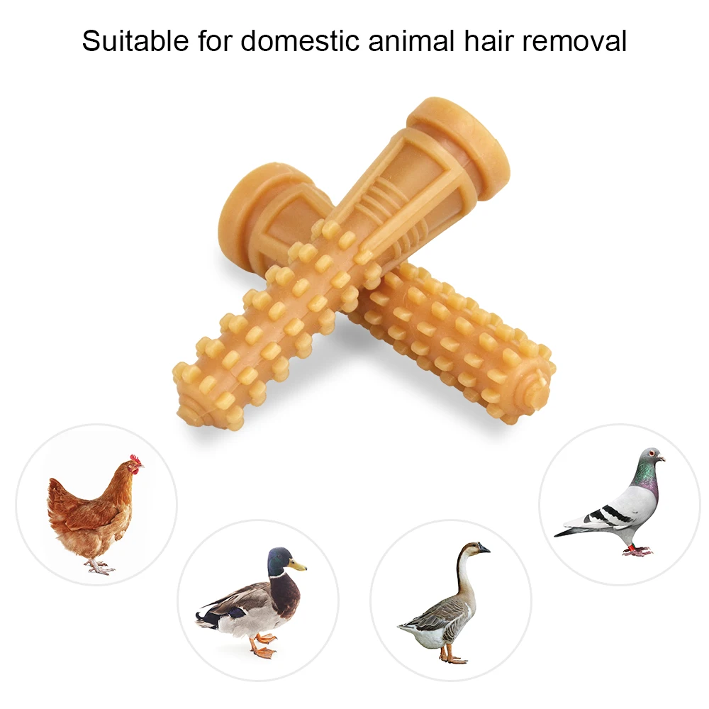 50 PCS Poultry Duck Plucking Fingers Hair Removal Machine Duck Plucker Corn Rod Glue Beef Tendon Material Tool