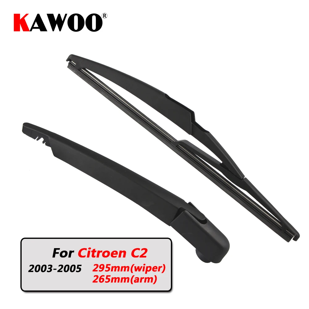 

KAWOO Car Rear Wiper Blade Blades Back Window Wipers Arm For Citroen C2 Hatchback (2003-2005) 295mm Auto Windscreen Blade