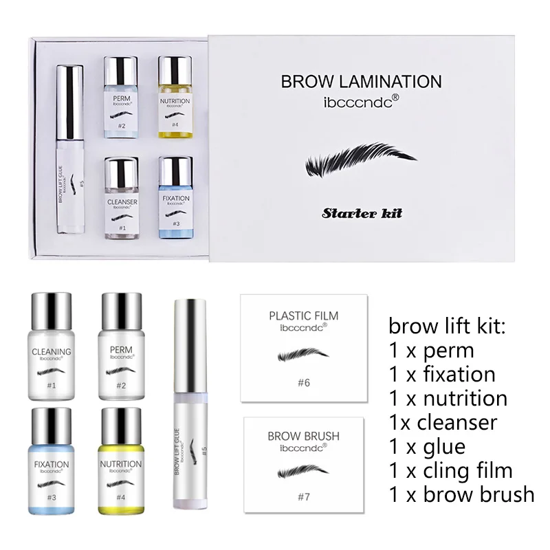 Pro Eye Lash & Brow Lift Perming Eyelash Lift Extension Kit Curling Eye lash Perming Lotion for Home Use Salon Brow Lamination