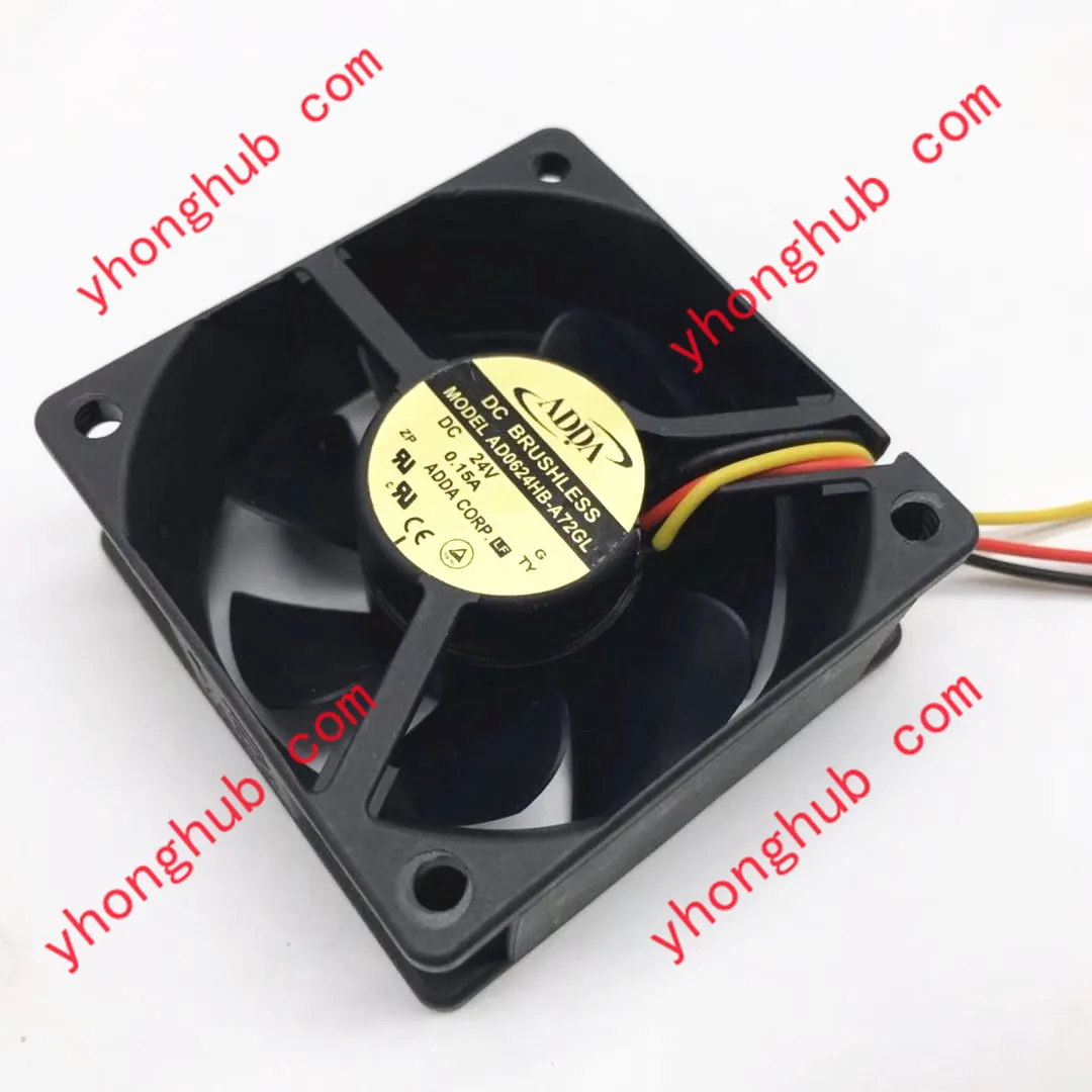 

ADDA AD0624HB-A72GL DC 24V 0.15A 60x60x25mm Server Cooling Fan