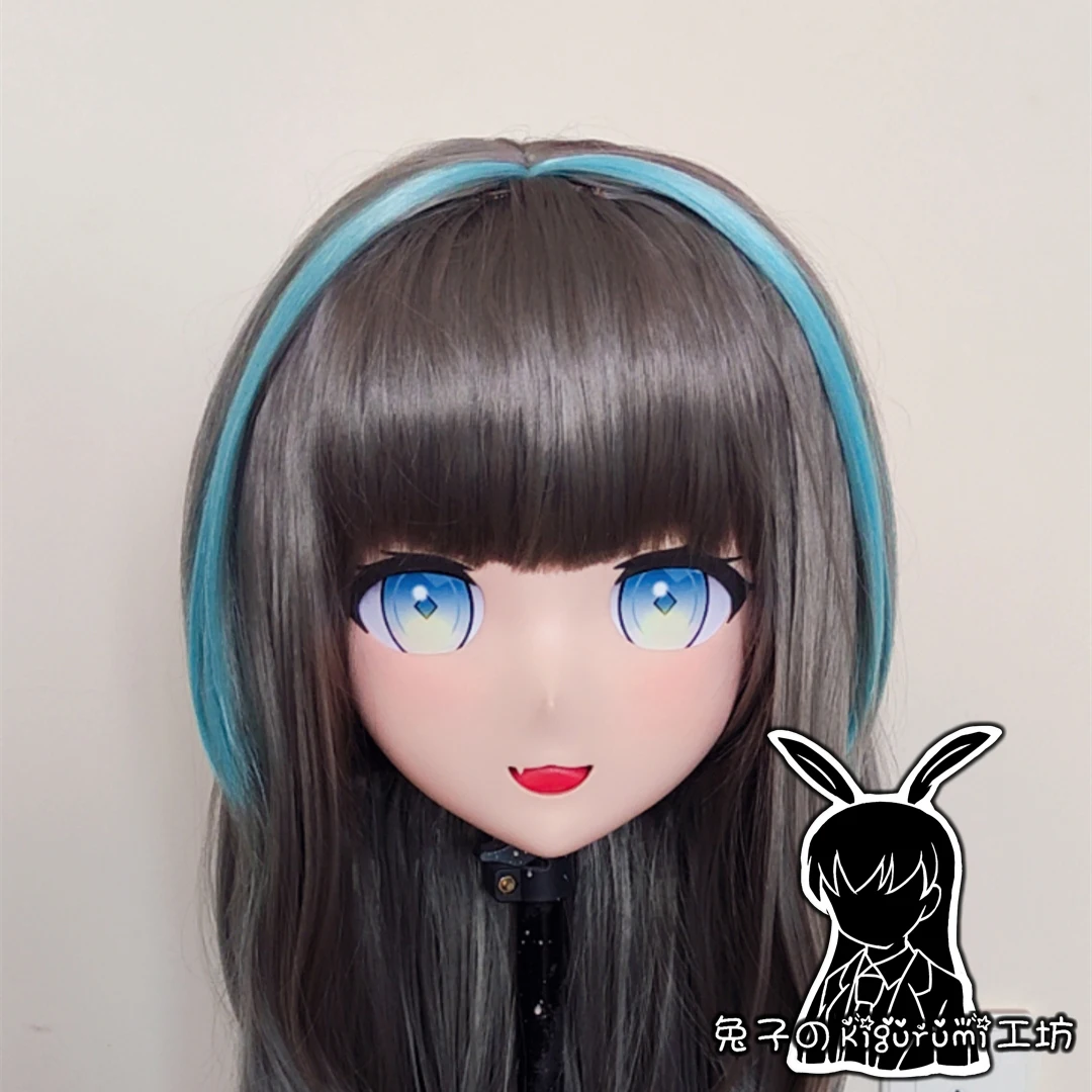 

(RB0711)Customize Full Head Resin Cartoon Cosplay Japanese Character Anime Role Play Crossdress Kigurumi Mask With Back Shell