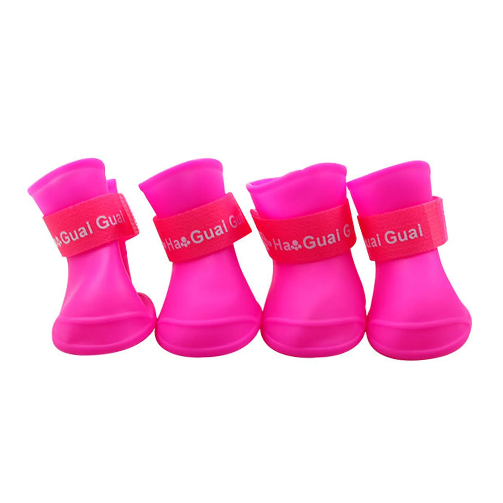 4pcs/lot S/M/L Pet Dog Rain Shoes For Dogs Booties Rubber Portable Anti Slip Waterproof Pet Dog Cat Rain Shoes Random Color