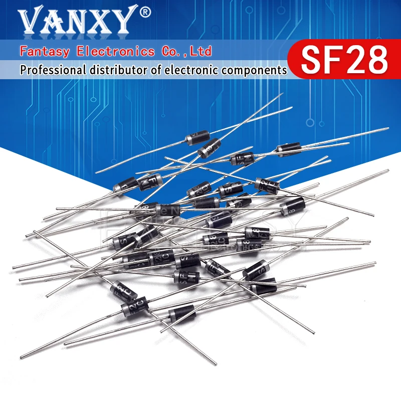 50PCS SF28 SF14 SF24 SF34 SF54 SF16 SF26 SF36 SF56 SF18 SF28 SF38 SF58 DIP super fast recovery diode 400/600V 1A2A3A5A