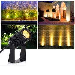 LED COB Garden Lighting 1W 3W 5W Outdoor Spike Lawn Lamp Waterproof Lighting Led Light Garden Path Spotlights AC220V DC12V