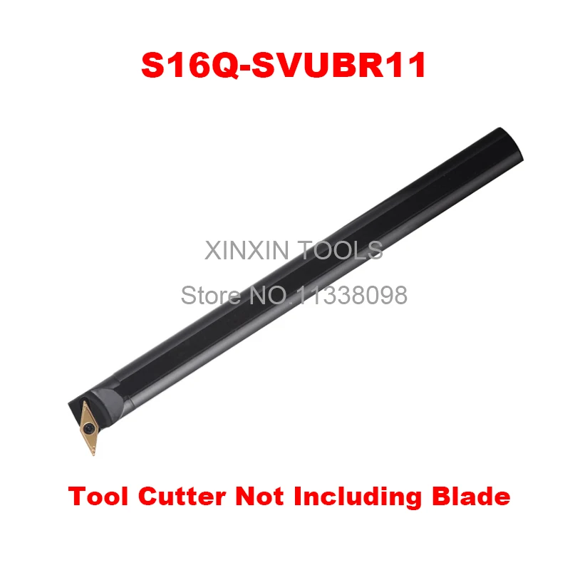 S16Q-SVUBR11 CNC Batang Bor, 16*180Mm Alat Balik Internal, Alat Pemotong Bubut 95 Derajat, Pemegang Alat Putar untuk Sisipan VCMT1103