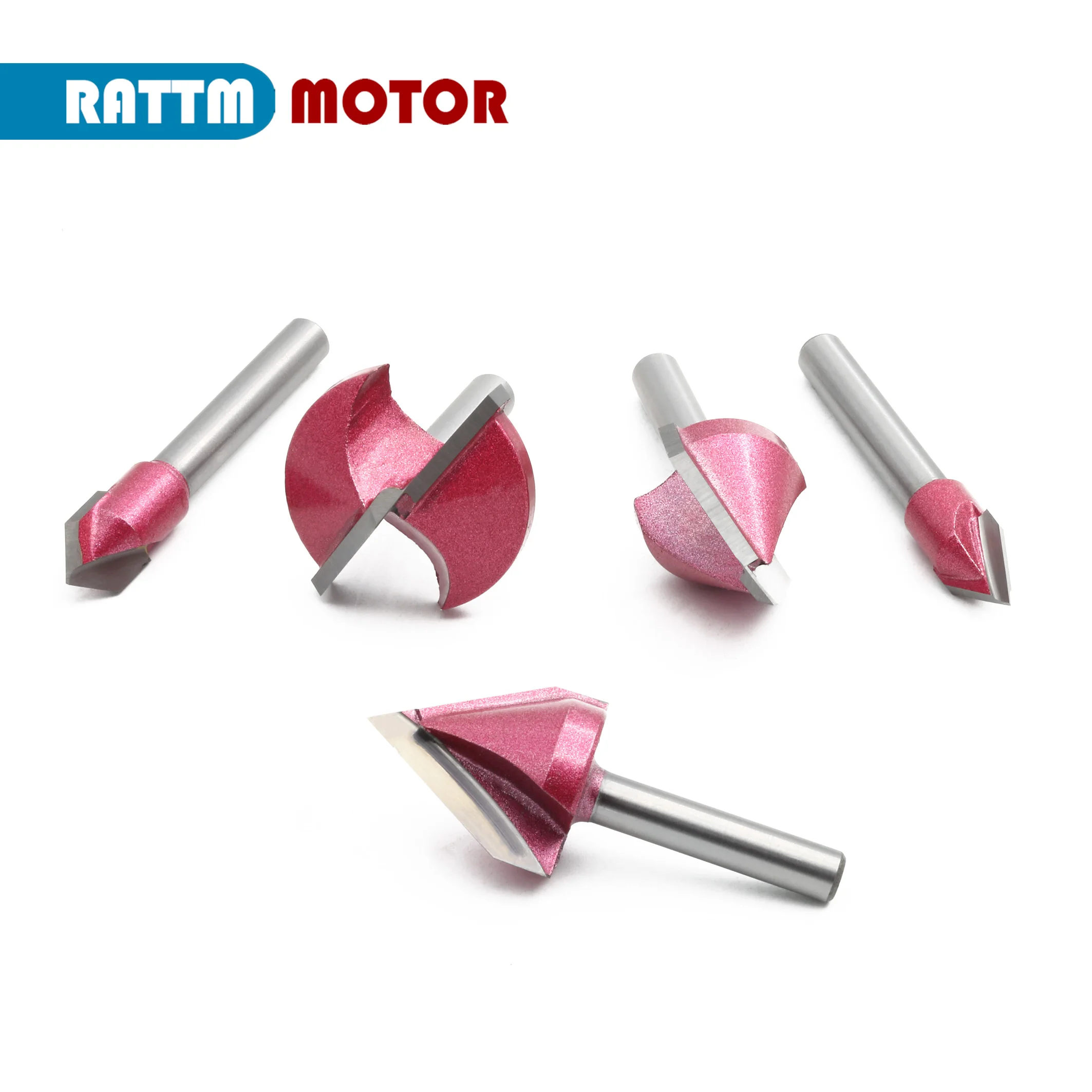 Cnc gravura 3d-v bits roteador 60/90/120/150 graus 6-32mm v groove chanfro de madeira acrílica