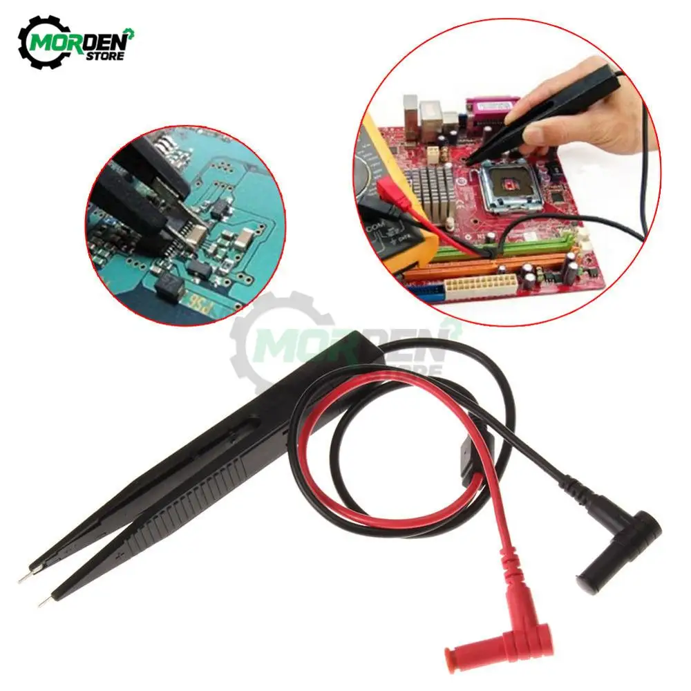 Multimeter Test Leads Digital Multimeter SMD Inductor Test Clip Meter Lead Probe Tweezers for Resistor Multimeter Capacitor