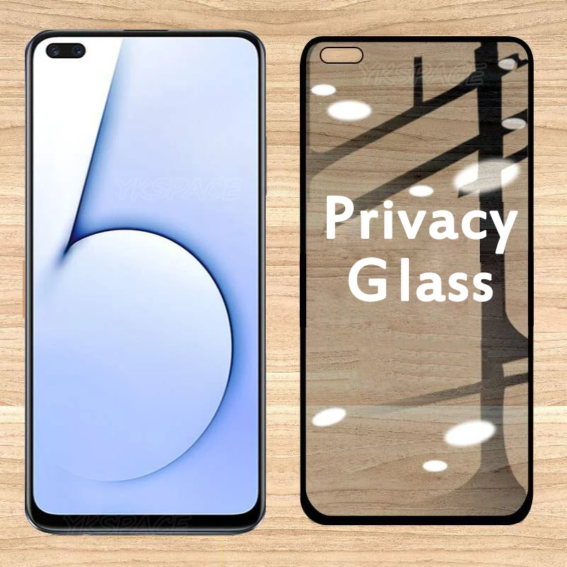 2Pcs Anti Spy Peeping Privacy Screen Protector For OPPO Realme 3 5 6 X Lite X2 XT X50 Pro Q Z Full Cover 9H Tempered Glass Film