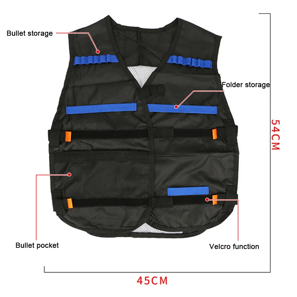 Children Kids Tactical Nerf Vest Outdoor Game Tactic Vest Holder Kit Guns Toy for N-Strike Elite Bullets Kamizelka Taktyczna