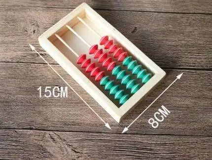 Abacus kindergarten dedicated 2-3 rows 10 beads small abacus mathematics learning enlightenment early education teaching aids