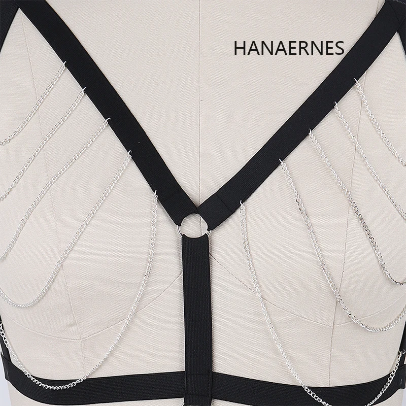 HANAERNES Sexy Hosenträger Frauen Körper Kette Kostüme Strumpfband Gürtel Punk Kleidung Harajuku Party Favor Polyester Harness Korsett