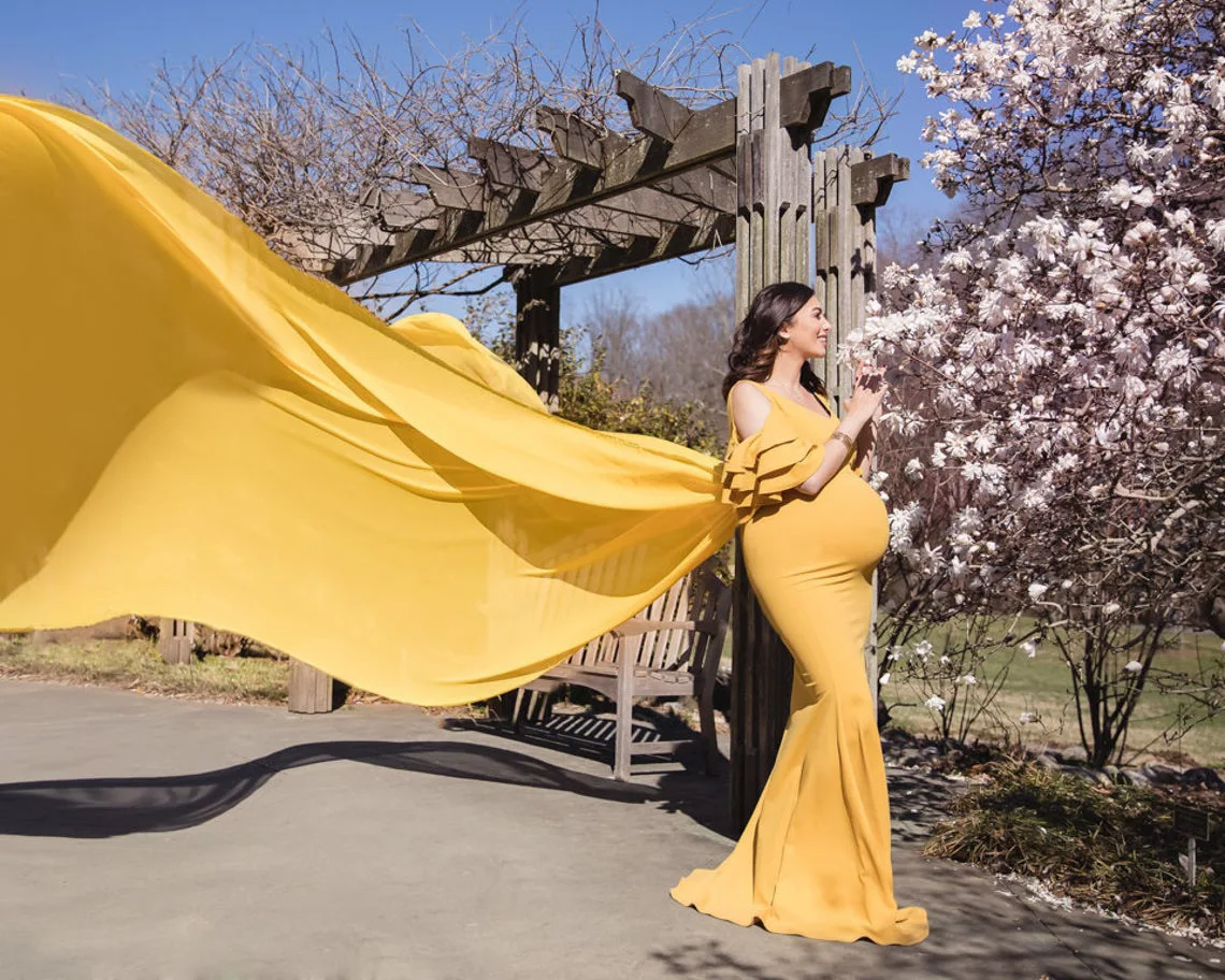 Vestidos de maternidad de moda para sesión de fotos, vestido de fotografía para mujer embarazada, sesión de fotos de maternidad, vestidos con cuello en V rojo y azul