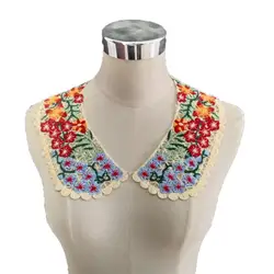 Floral Fake Collar Lace False Collars Woman Detachable Hollow Embroidery Neckline Collar Applique Lace Sewing Accessories