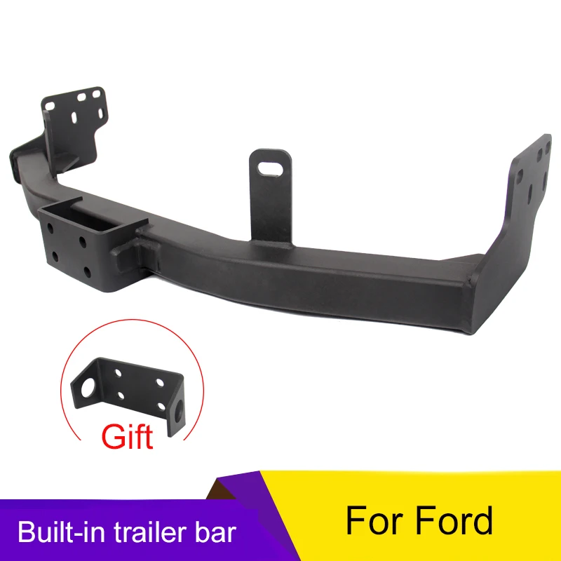 For Ford Everest Trailer Hook Edge Exploror Rear Trailer Bar Built-in Anti-collision Bar Bumper Tiger Head Hook Square Mouth