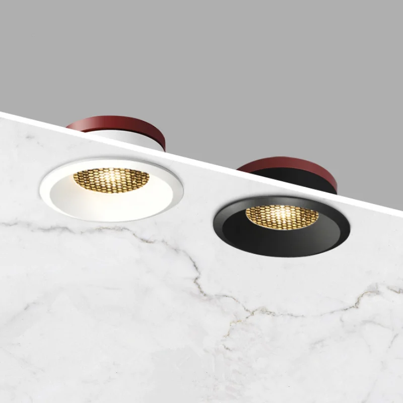 Super Thin Anti-glare Spotlight  5W 7W 12W 15W Sky Light Embedded LED Light 2021 New LED Simple simpl dimmer