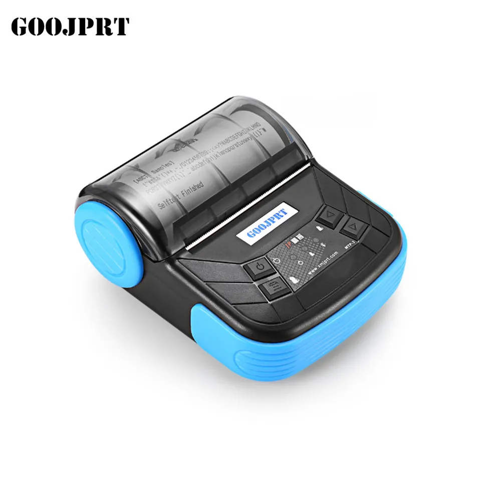 80mm Thermal Printer Mini Protable Ticket Bill Receipts Printer Bluetooth Wireless Pocket Label Machine for Business Home Store