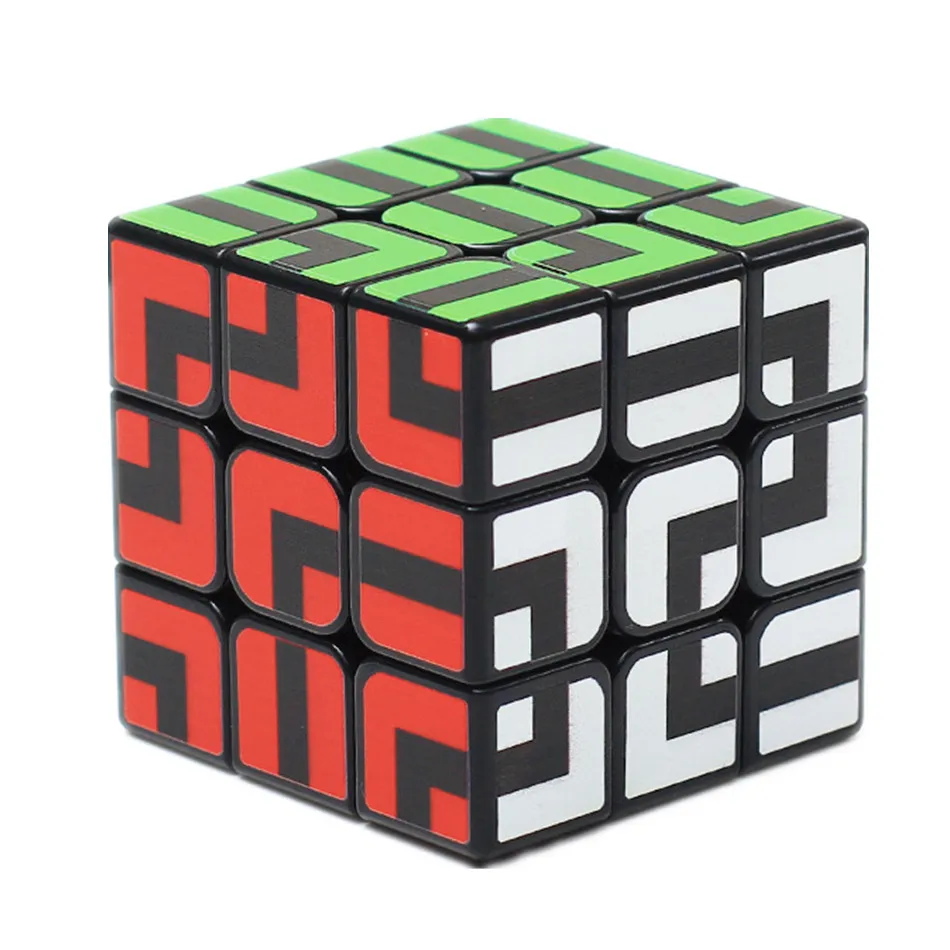 Maze Type 3x3x3 Magic Cube Puzzle Digital cube Cube professional Magic Cube 3x3 Labyrinth Toys For Children Boys