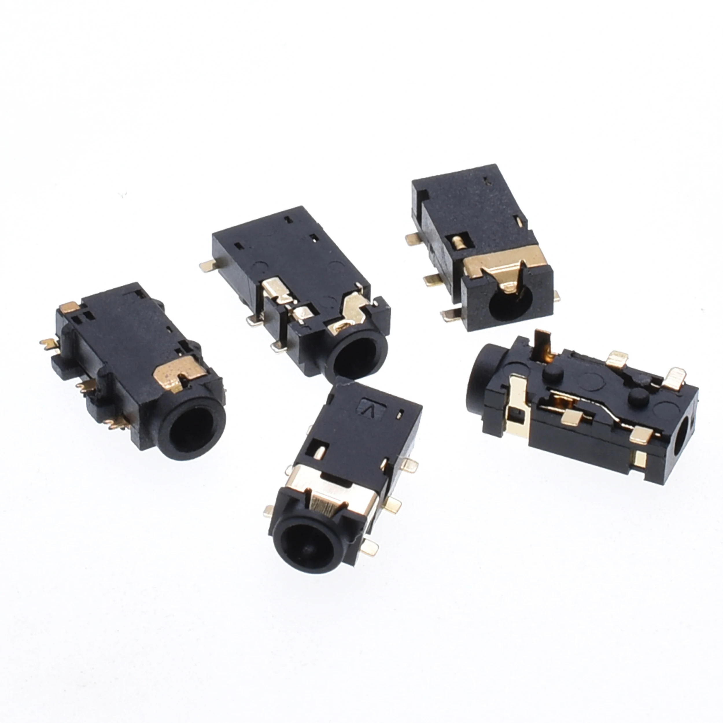 10 PCS mounting 2.5 mm 4-pole ultra-thin audio jack connector High-quality PJ-242 headphone jack socket 6-pin thermal stabil