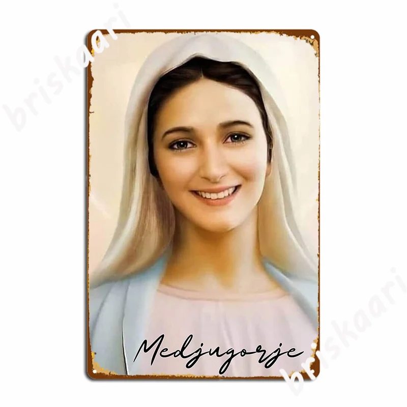 Unsere Dame Von Medjugorje Jungfrau Maria Majka Bo % C5 % Beja Madonna Di Medjugorje Metall Zeichen Poster Club Bar retro Zinn Zeichen Poster