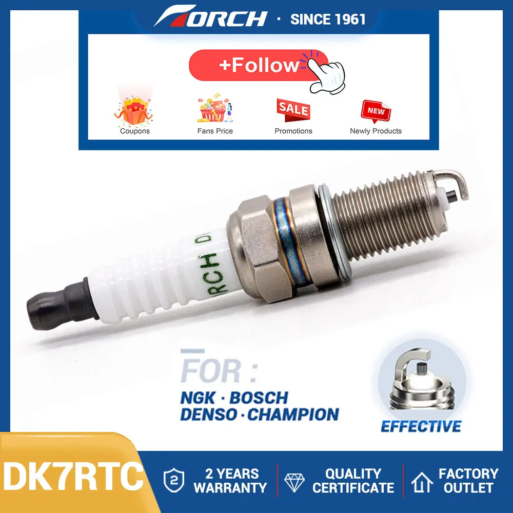 

1PCS Нормальная свеча зажигания TORCH DK7RTC Замена для свечи DCPR7E SUBARU 22401-KA240 22401-KA260 MITSUBISHI MS851317 MS851487