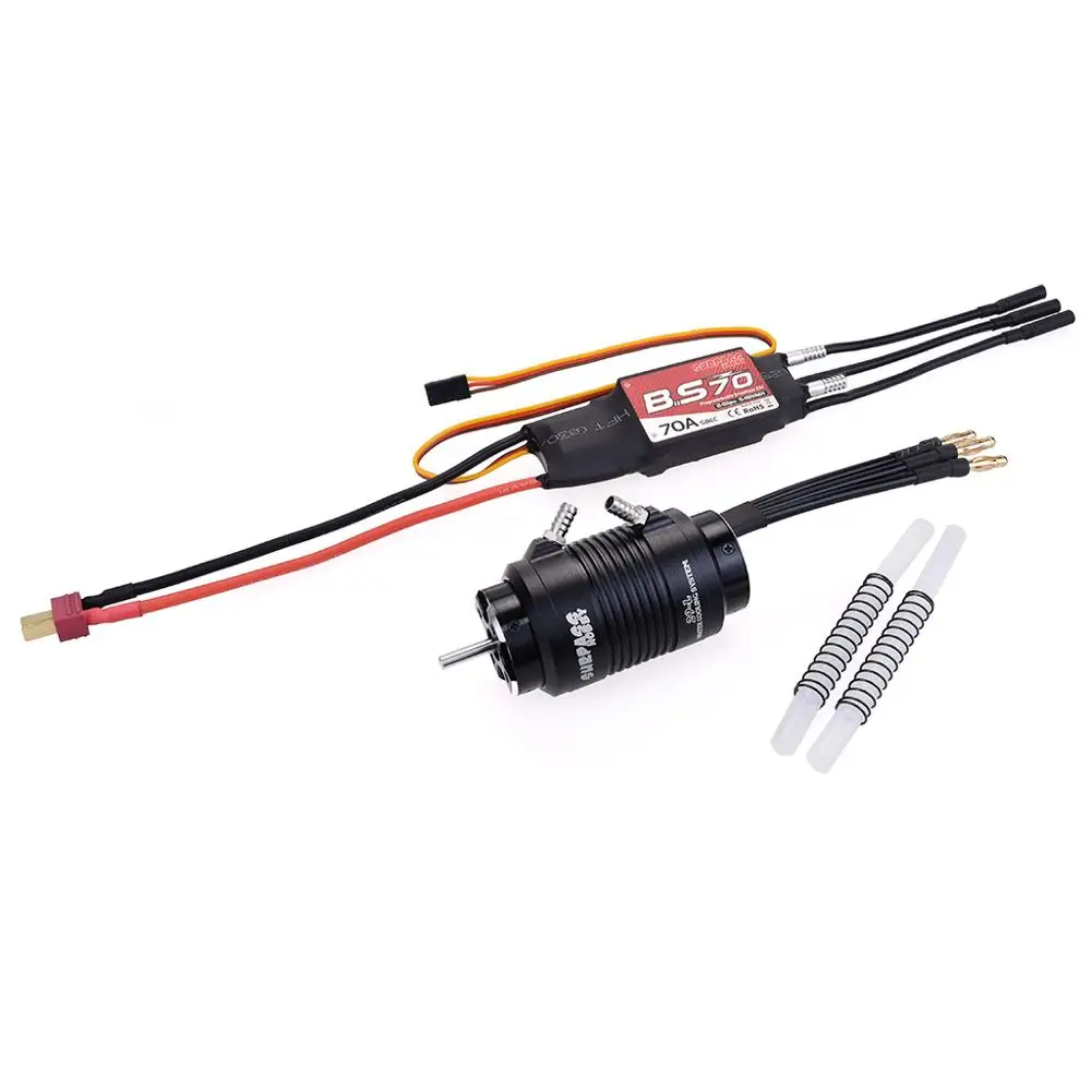 Waterproof 2968 2800KV Motor w/ Water Cooling Jacket & 70A Brushless ESC Programming Card For RC Boat RC Accessories