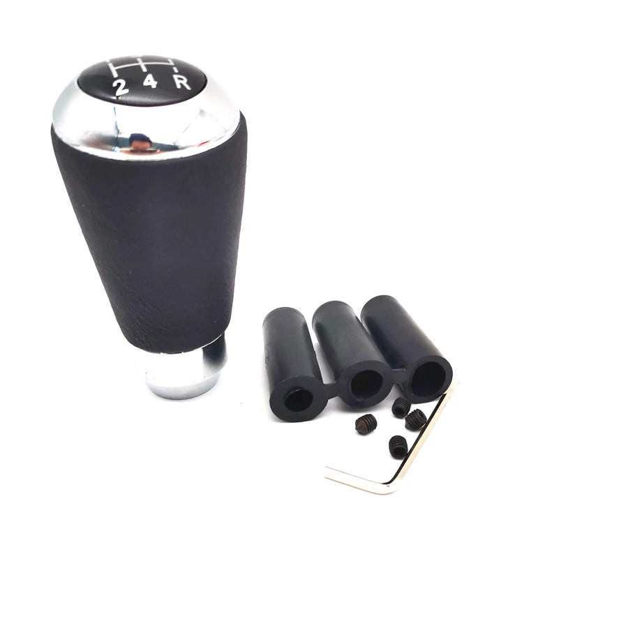 

Manual 5 Speed Car Gear Stick Shift Knob Lever Handle Shifter Black Leather