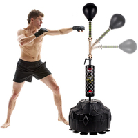 Adult Adjustable Boxing Speed Ball Rotating Vertical Reaction Target Heavy Stand Punching Bag Kids Home Gym Sports Equipment