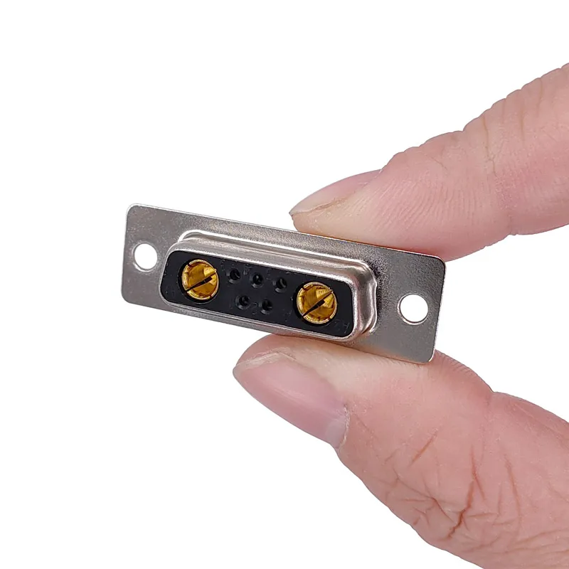 1PCS 7W2 Gold plated high current Connector D-SUB adapter 5+2 plug jack Machined Pin Full Gold Flash Wire 20A 30A 40A image 6