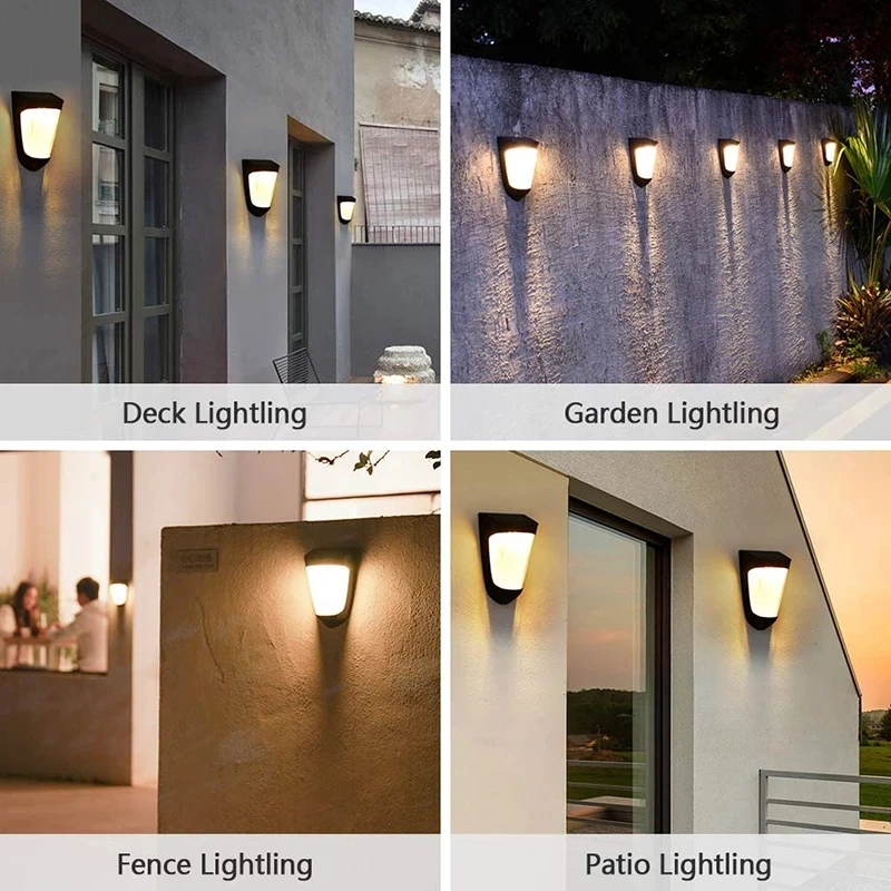 2021 Ennoplus 10 LED Outdoor Solar Light Garden Decoration Lamp Waterproof Solar Powered Street Lamp Wall lights