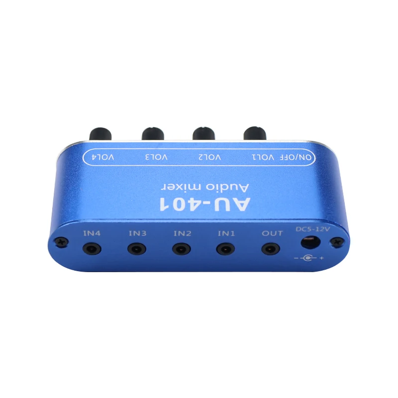 GHXAMP Stereo Mixer (4 Input ,1 output ) Individually Controls Board DIY Headphones Amplifier Case DC12V