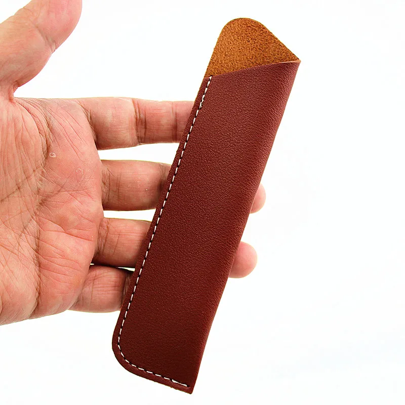 Handmade Leather Pencil Bag, Fountain Pen Case Holder, Vintage Retro Style Accessories For Travel Pen Bag