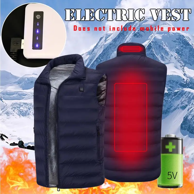 Nice Pop 9 Places Heated Vest Men Usb Heated Jacket Heating Vest Thermal Clothing Hunting Vest Winter Heating Jacket