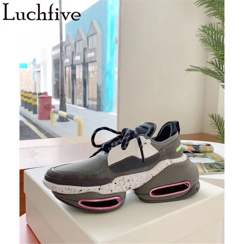 Sneakers Woman Casual lace up Flat Shose Designer Platform Runway Shoes Autumn New Increased height Trainers Shoes Woman