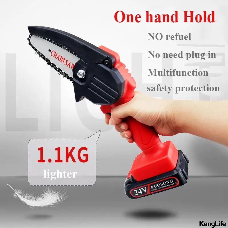 

One Battery And One Charge Cordless Saw 4Inch Mini Portable Handheld Mini Saw Rotary Tool For Cutting Woodworking Tools 1200W