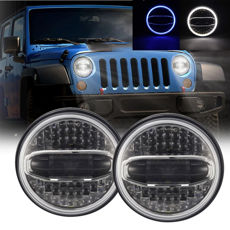 

108w 7" Inch Round Led Headlights DRL & Amber Turn Light for J eep W rangler JK TJ LJ CJ Rubicon Sahara Unlimited H ummer