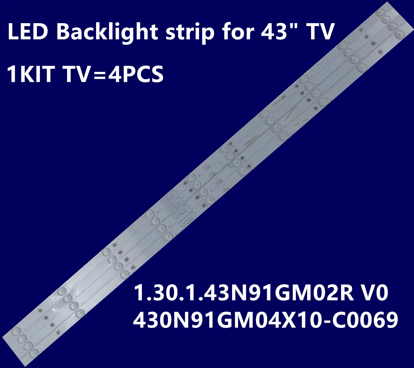 

20kit LED Backlight Strip For Ph ilco PH43N91 PH43N91DSGW 430N91GM04X10-C0069 1.30.1.43N91GM02R V0 7.03.F.43N91J14R/L11B011