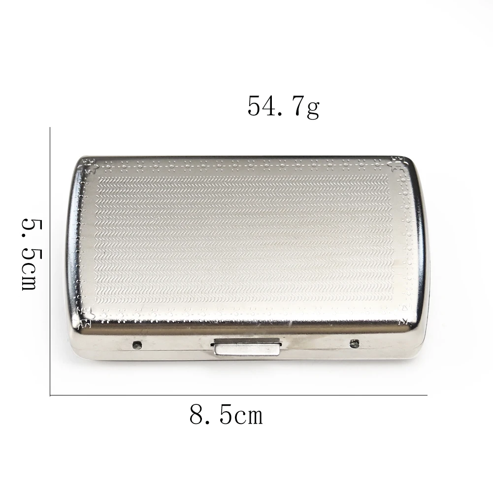 Aluminium Sigaren Cigarete Case Draagbare Pocket Box Houder Voor 20 Sticks Opbergcontainer Cadeau Roken Accessoires Random