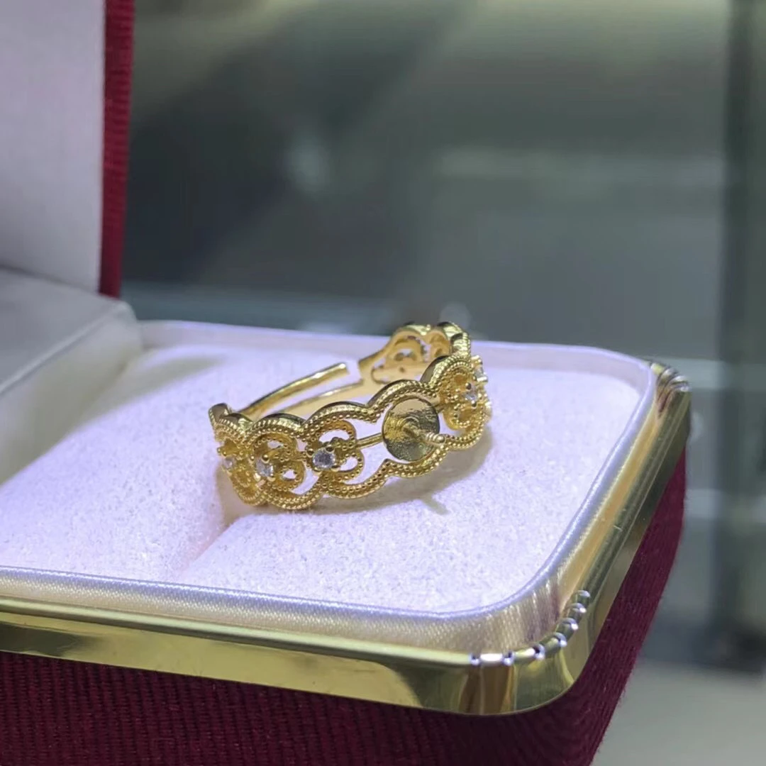 

Кольцо из серебра S925 пробы с регулируемым размером, 5 шт./лот