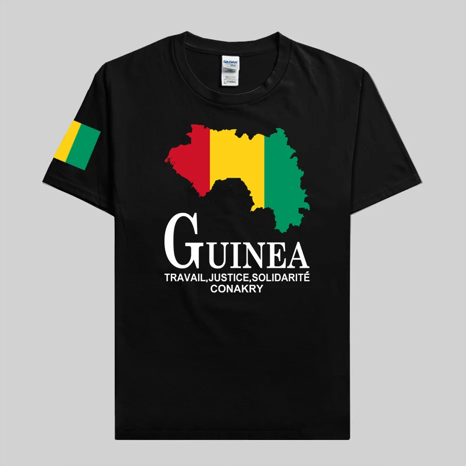 Republic of Guinea Guinean GN national team Conakry mens new t shirt Trend top Short Sleeve sports clothes summer cotton t-shirt