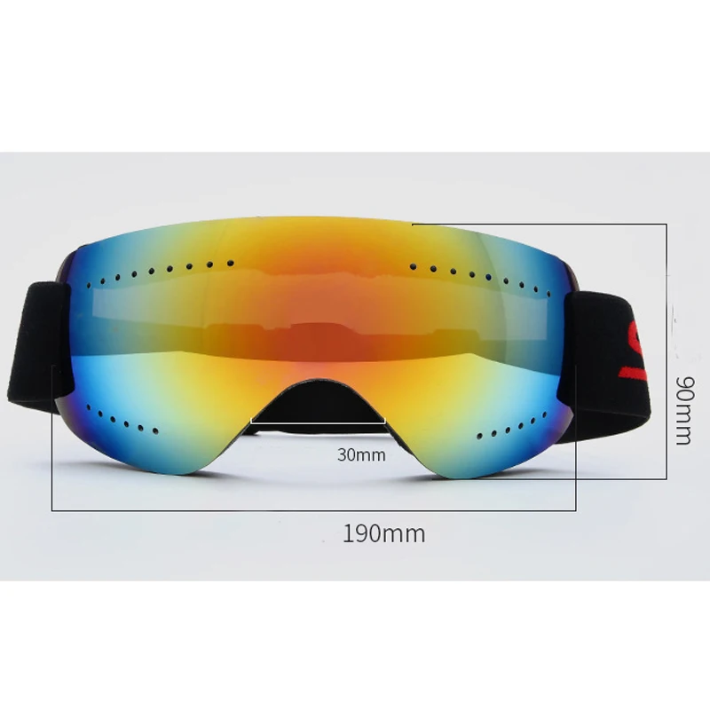 Inverno snowboard óculos de proteção uv tpu quadro óculos de esqui rosto escudo à prova de vento ao ar livre ciclismo esportes de inverno acessórios