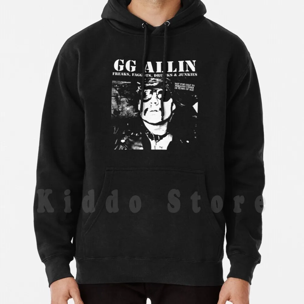 Untitled Hoodie Long Sleeve Gg Allin Hated In The Nation Usa Punk Punk Music Gg Die Gg Scum