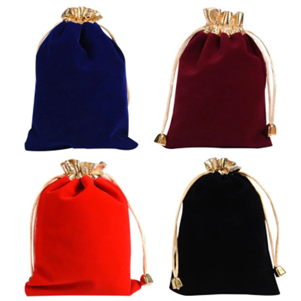 10pcs Christmas New Year Gift Jewelry Storage Bag Soft Velvet Cloth Pouches