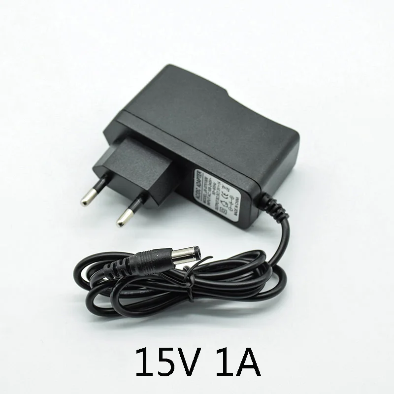 AC/DC Adapter DC 15V 1A 1.5A 2A AC 100-240V Converter Adapter Power 15 V Volt Charger Power Supply EU  Plug 5.5*2.5mm/2.1mm