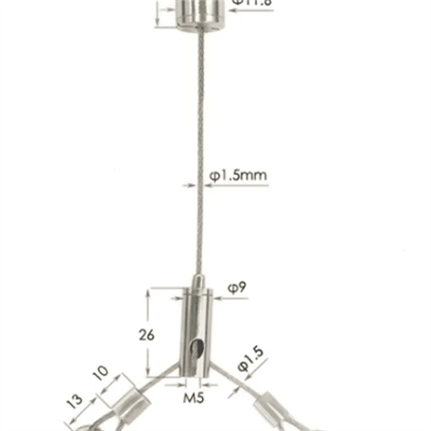 Free Shipping Adjustable Promotional stainless steel light ceiling cable gripper for LED panel